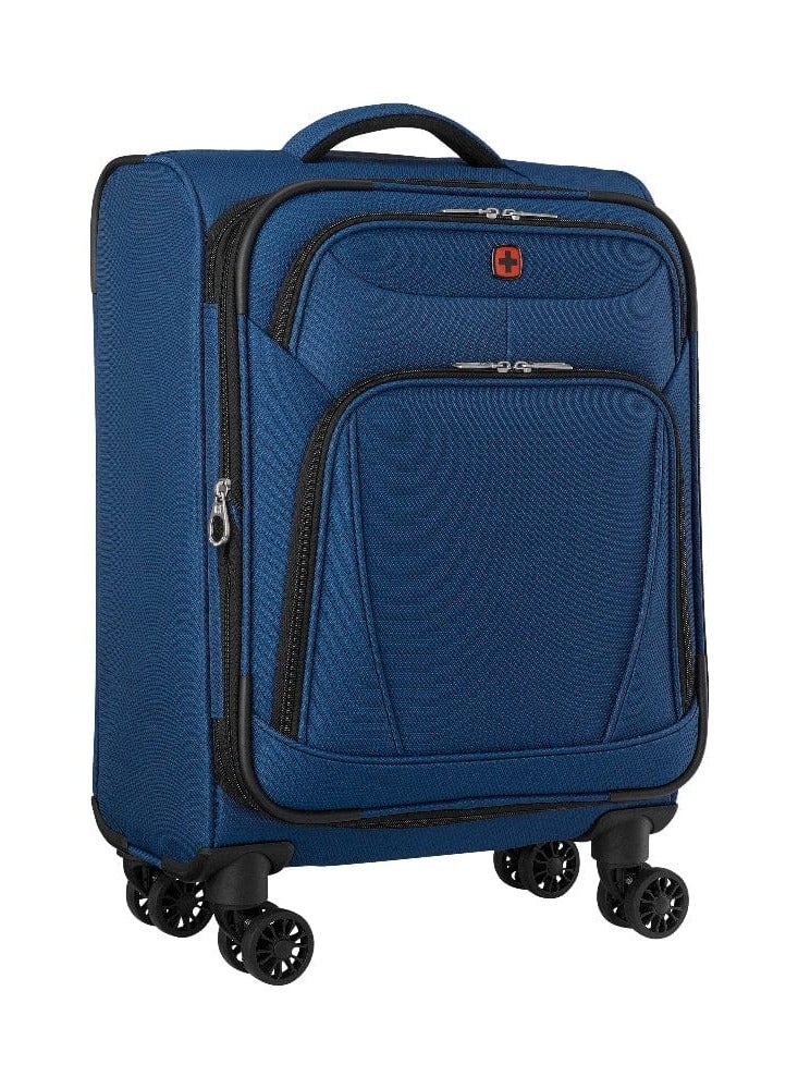 Wenger Beaumont Lite Carry-On Softside Expandable 57cm Cabin Luggage Trolley Blue - 612382 - Image 3