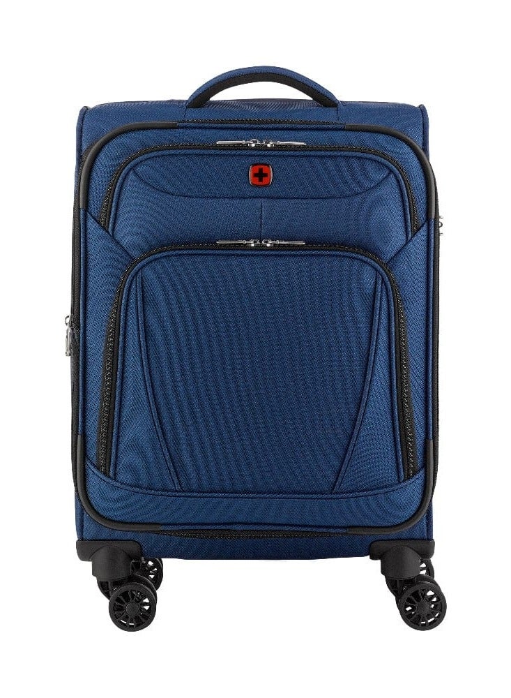 Wenger Beaumont Lite Carry-On Softside Expandable 57cm Cabin Luggage Trolley Blue - 612382 - Image 2