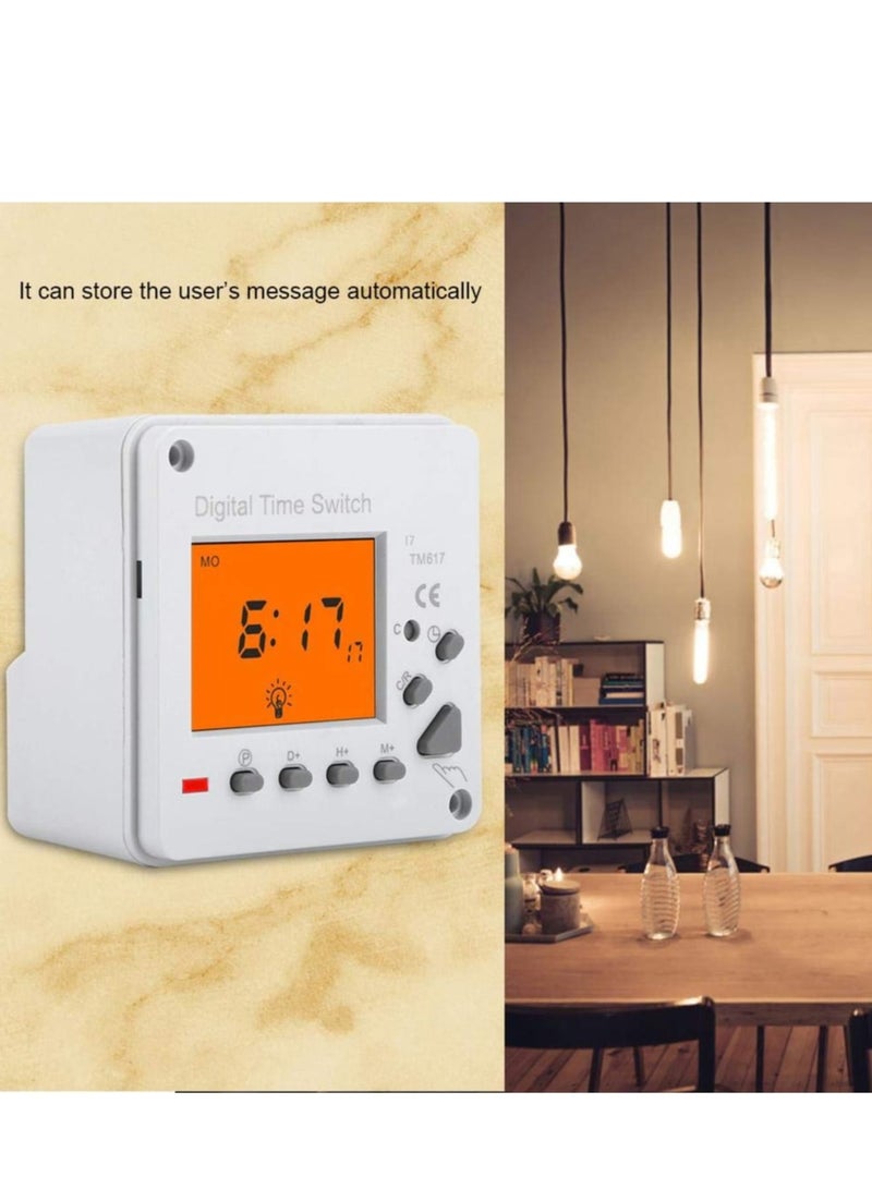 Zikra Digital Timer Electric Programmable Smart Control Switch Timer with Backlight Display for Household Appliance Advertising Board Road Lamp Neon Light(220v)â¦ - Image 5