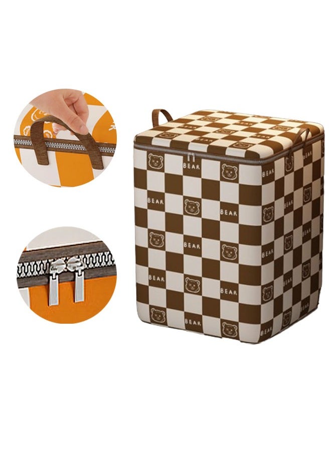 Generic Large Storage Bag  Handheld Quilt Organizer Non-Woven Waterproof And Moisture Resistant Clothes Organizer Foldable  With Durable Handle Storage Organizer 180l Brown Color  - Image 1
