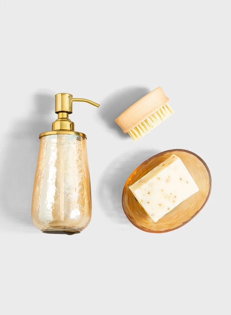 Premier Allegra Gold Glass Soap Dispenser