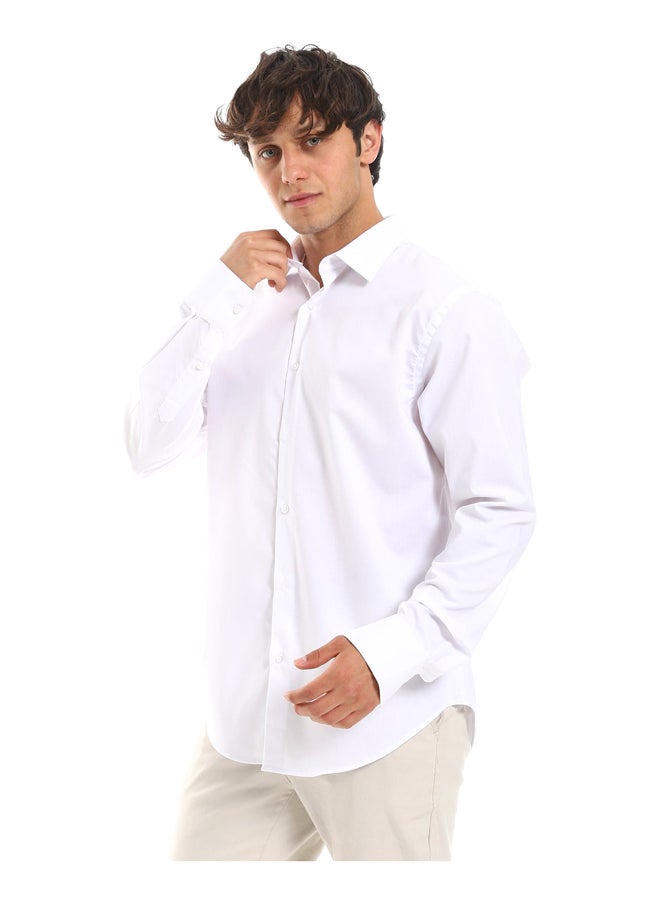 Andora - Regular Fit Solid Buttoned Shirt _white - Image 1