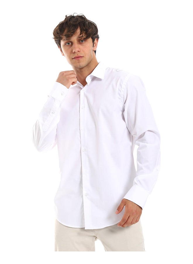 Andora - Regular Fit Solid Buttoned Shirt _white - Image 1