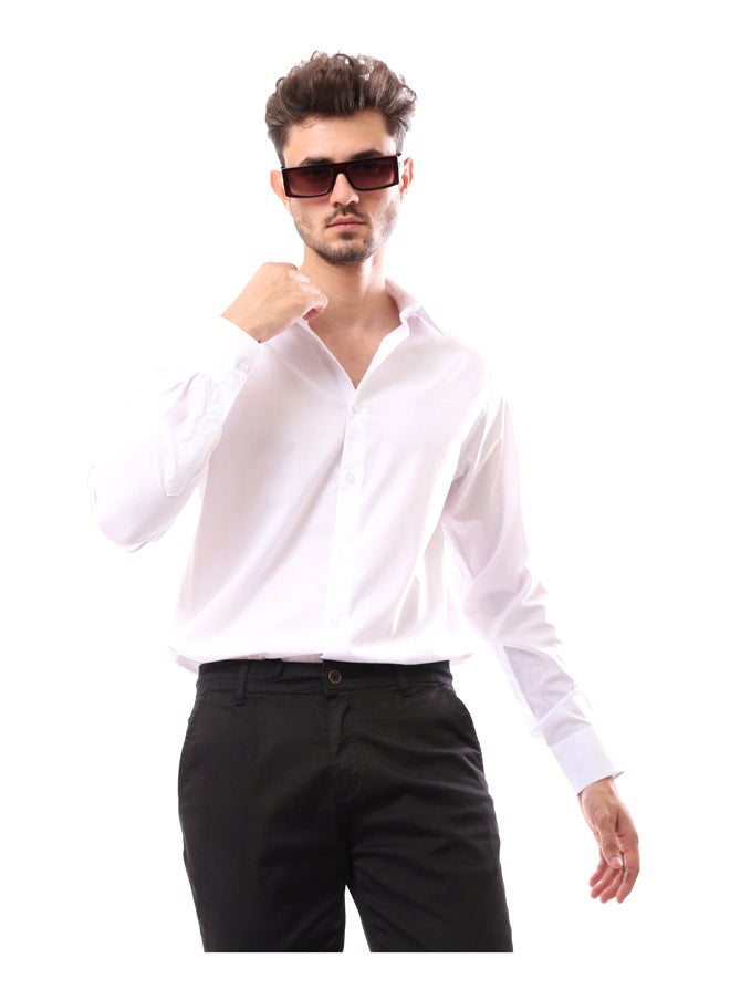Andora - Regular Fit Solid Buttoned Shirt _white - Image 1