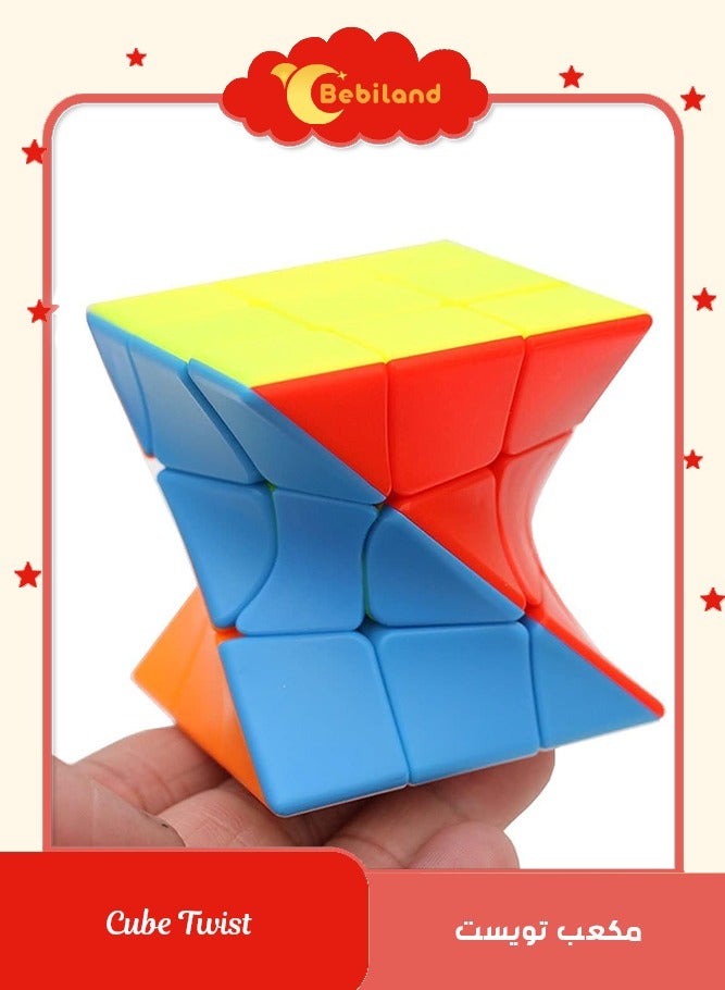 بيبي لاند مكعب سرعة مكعب تويست 3 × 3 بالوان زاهية، صناديق احجية سحرية (ترتيب تويست ثالث) - Image 1