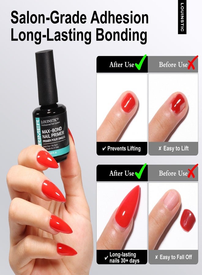 LOUINSTIC Nail Dehydrator & Acid-Free Primer for Acrylic & UV Gel Polish (All Gel Types), with Chrome Powder & Tool. HEMA-Free, No Burn, No Lift, Quick Air Dry, Low Irritant, Salon & Home DIY Nail Use, 2X15mL - Image 3