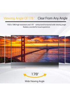 HILUKE 2.5K 60Hz 14'' Portable Gaming Monitor, FreeSync Compatible, 10Bit, HDR, Dual Speakers, HDMI USB-C, PC/PS5/Switch, Built-in Kickstand with Cover, for Home/Office/Esports  - Image 5