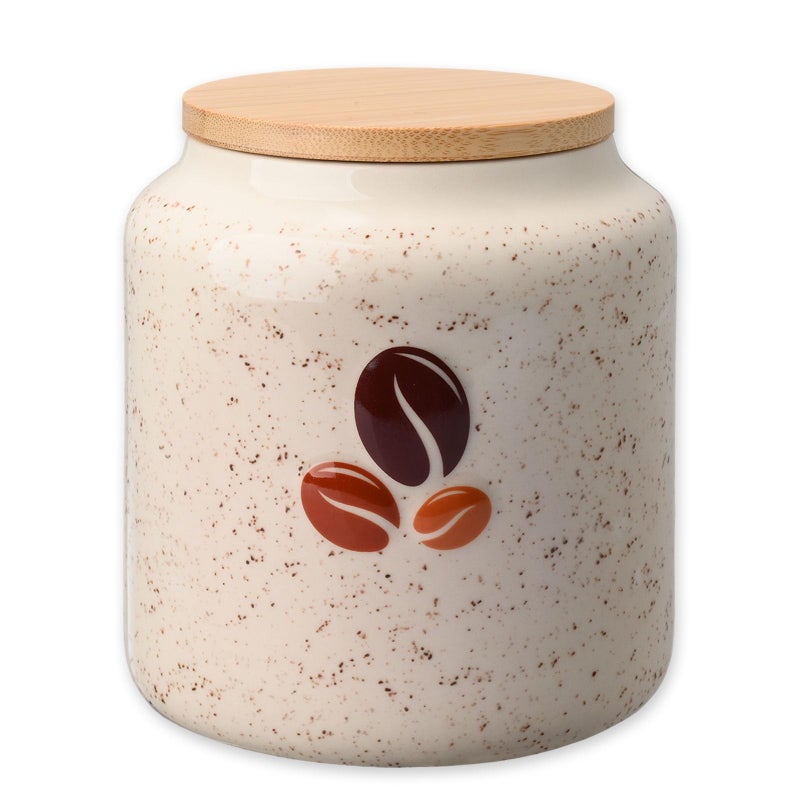 Miicol Ceramic Storage Canister with Airtight Lid, Food Storage Container, Round Coffee Canister, Pantry Organizer, Kitchen Storage Jar for Coffee Bean, Flour, Pasta, Sugar, Spices, Tea, 20 fl.ozâ€Œ - Image 1