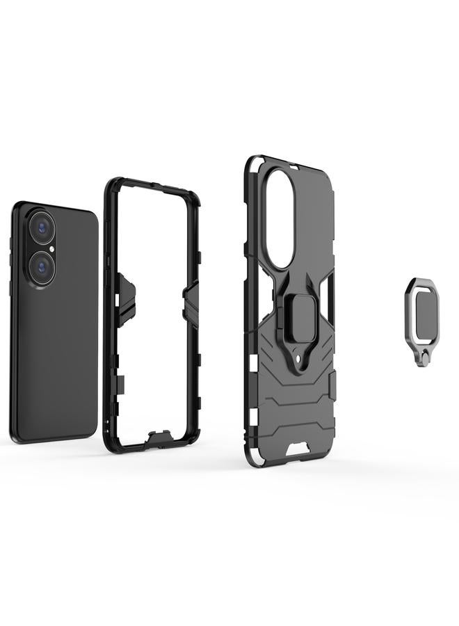 Zaboon Case For Huawei P50 PC + TPU Shockproof Protective Case with Magnetic Ring Holder - Image 3