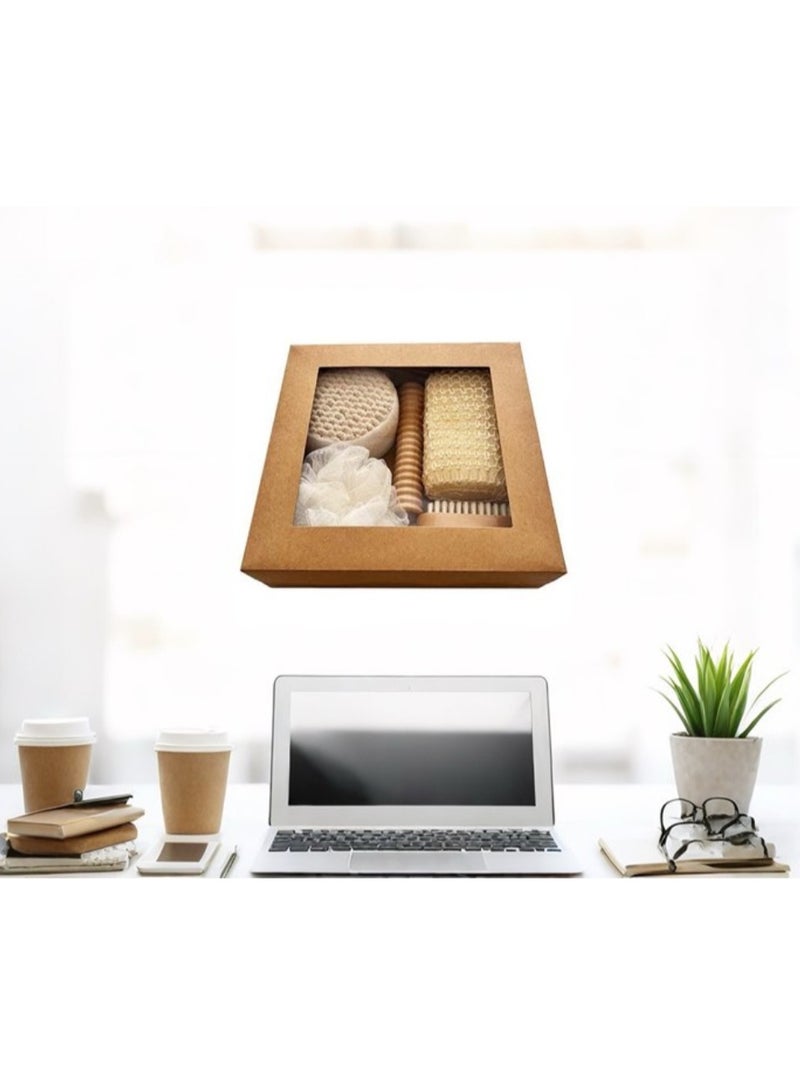 Daytoyz 6-Piece Bath Gift Set,Exfoliating Loofah Sponge, Sisal Soap Bar, Body Brush, Foot File, Massage Stick & Round Bath Brush – Spa & Shower Essentials for Home, Self Care & Relaxation - Image 2