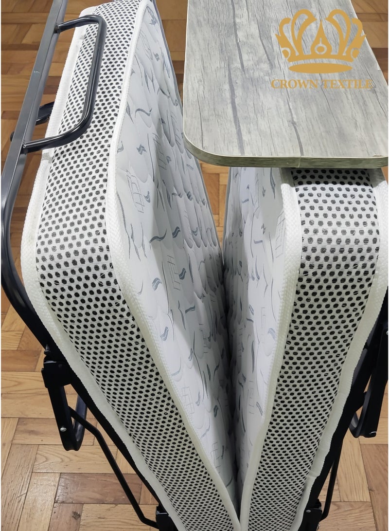 CROWN TEXTILE 80*190cm folding bed with compressed foam mattress, easy to move and store(extra bed) - Image 4