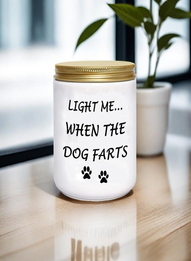 BFJLIFE Funny Gifts for Women Unique Dog Mom Dog Lovers Mothers Day Christmas Birthday Gifts for Sister Best Friend Her Girlfriend Wife Light Me When Farts Lavender Scented Soy Candles - Image 3