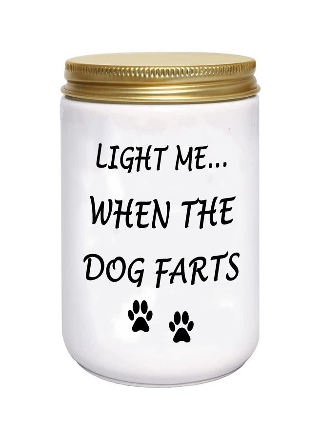 BFJLIFE Funny Gifts for Women Unique Dog Mom Dog Lovers Mothers Day Christmas Birthday Gifts for Sister Best Friend Her Girlfriend Wife Light Me When Farts Lavender Scented Soy Candles - Image 1