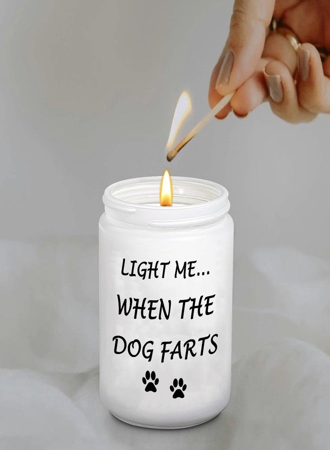 BFJLIFE Funny Gifts for Women Unique Dog Mom Dog Lovers Mothers Day Christmas Birthday Gifts for Sister Best Friend Her Girlfriend Wife Light Me When Farts Lavender Scented Soy Candles - Image 2