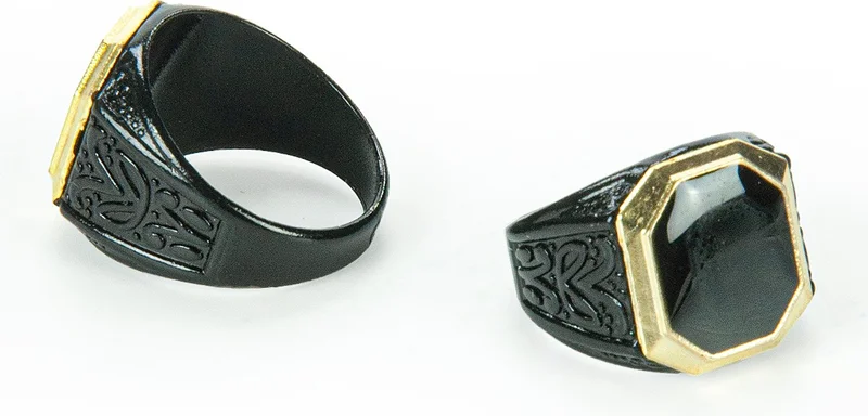 İhvan Online 24 Pieces Oval Patterned Men's Ring