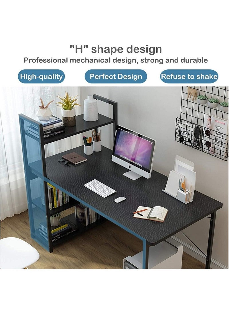 AGD Computer Desk with Storage Shelves Study Writing Table for Home Office, Modern Simple Style - Image 2