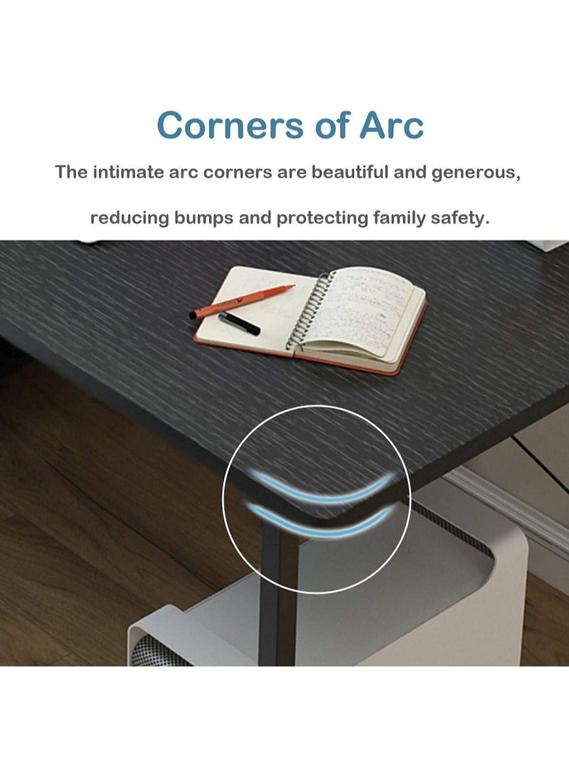 AGD Computer Desk with Storage Shelves Study Writing Table for Home Office, Modern Simple Style - Image 4