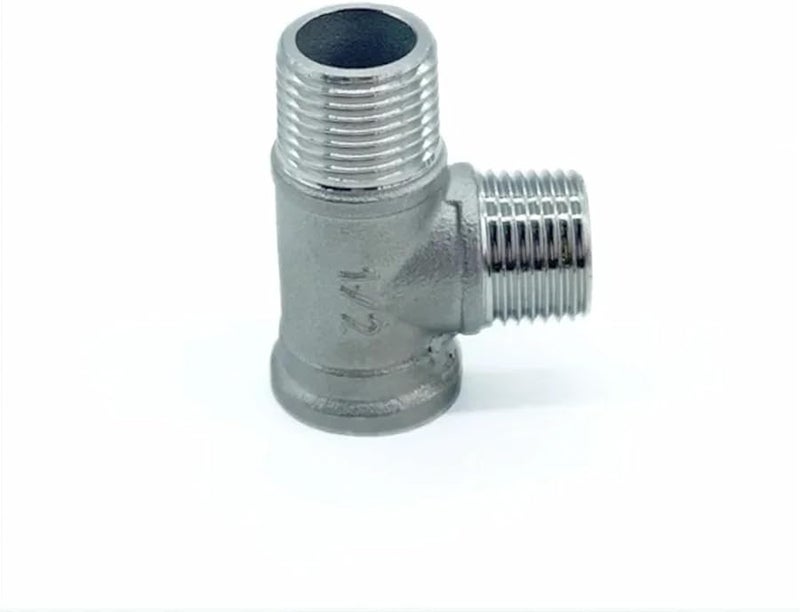 304 Stainless Steel BSPT Pipe Tee Connector 1 Inch Female Male Thread For Water Oil Gas - Image 2