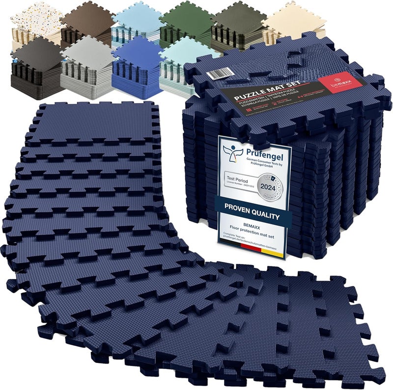 BeMaxx Gym Mats Set - 18 pcs EVA Interlocking Foam Floor Tiles (12.6"x12.6"x0.4") 18sqft Protective Gym Flooring Sports Home Workout Exercise Mats Puzzle Garage Fitness Play-Room Garage Pool Treadmill - Image 1