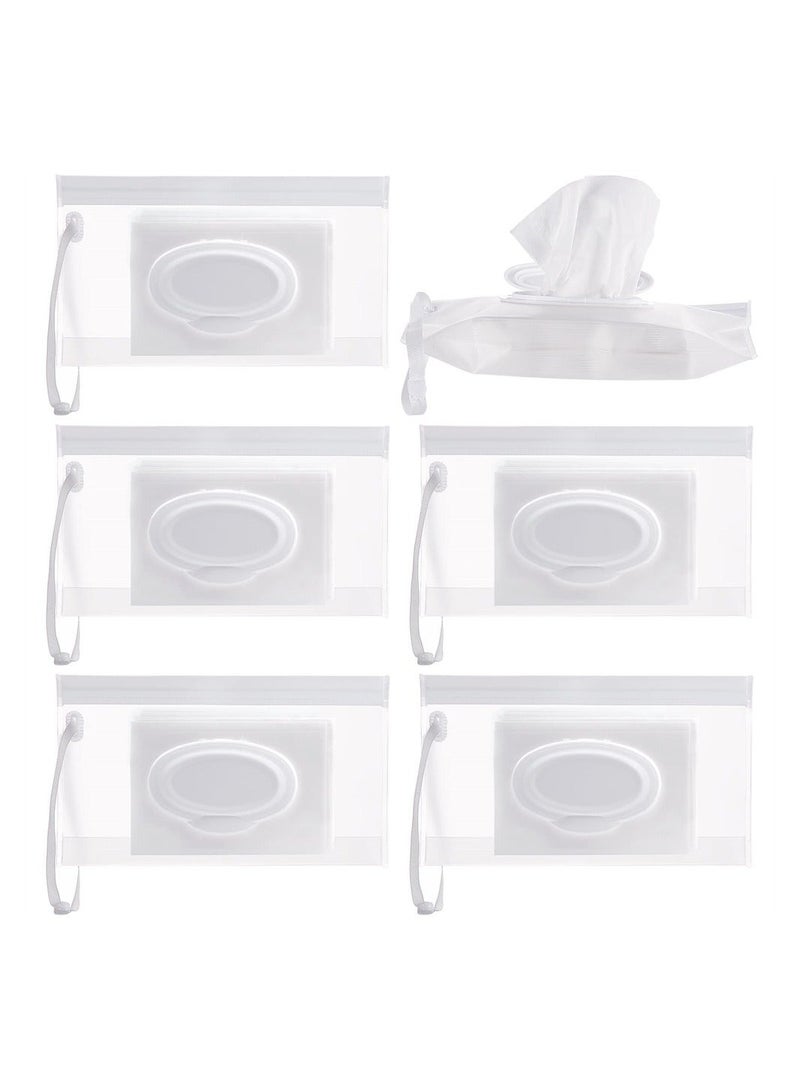 Y&D Baby Wipe Dispenser, 6Pcs Portable Refillable Holder, Eco Friendly Wipes Dispenser Container, Reusable Travel Wet Container for Travel, Strollers, Backpacks  - Image 1