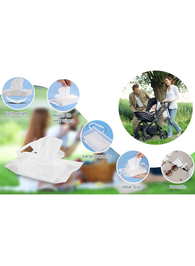 Y&D Baby Wipe Dispenser, 6Pcs Portable Refillable Holder, Eco Friendly Wipes Dispenser Container, Reusable Travel Wet Container for Travel, Strollers, Backpacks  - Image 3