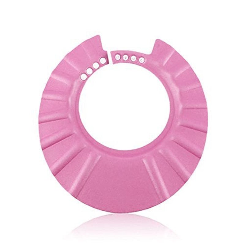 Shuiniba شامبو شوانيبا للأطفال لحماية الاستحمام قبعة استحمام ناعمة لحماية الشعر للأطفال (وردي) - Image 1