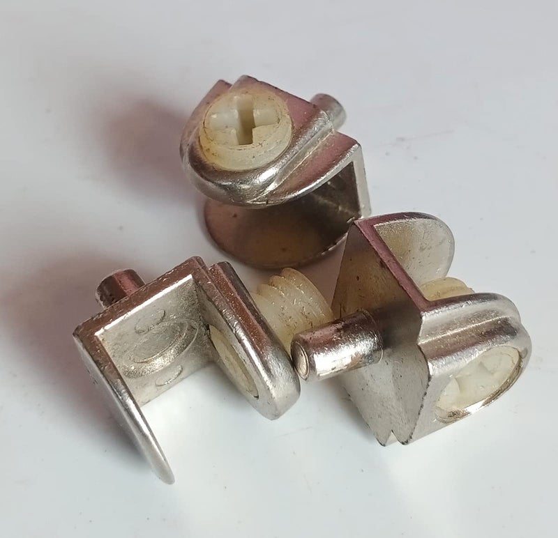 Circular Metal Glass Shelf Clamp 6 Pcs 10mm  - Image 1