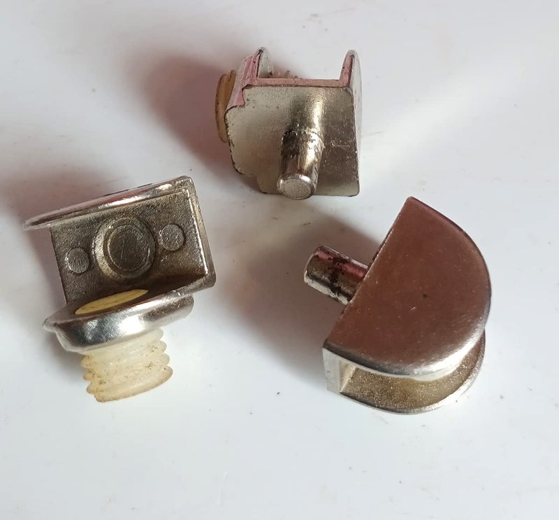 Circular Metal Glass Shelf Clamp 6 Pcs 10mm  - Image 2