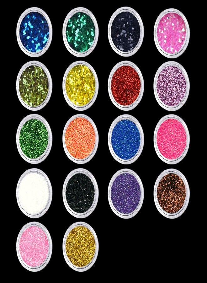 Sullmar 18Colour Nail Glitter for Dazzling Nail Art Professional Quality Glitter for Nails Sparkling Glitter Powder Appropriate for Nail Designs BodyGlitter Appropriate for DIY Nail Decorations - Image 2