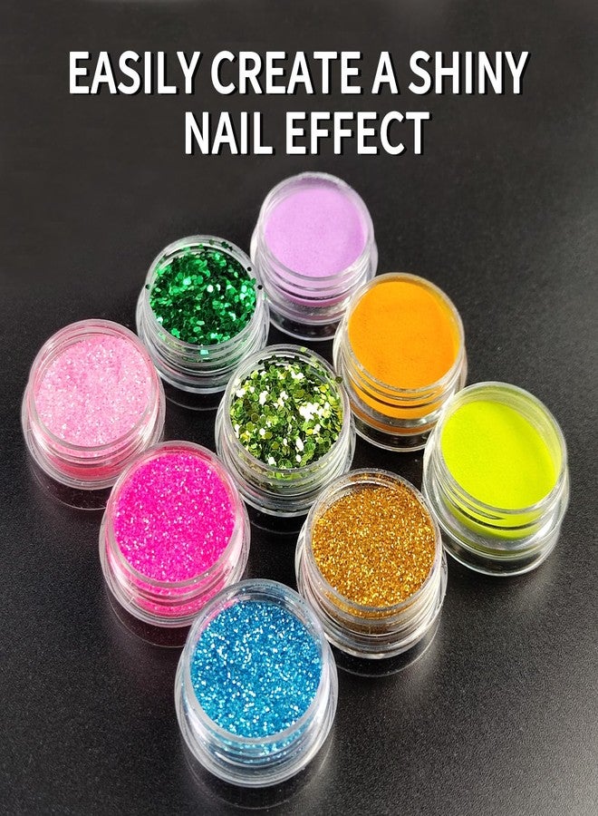 Sullmar 18Colour Nail Glitter for Dazzling Nail Art Professional Quality Glitter for Nails Sparkling Glitter Powder Appropriate for Nail Designs BodyGlitter Appropriate for DIY Nail Decorations - Image 3