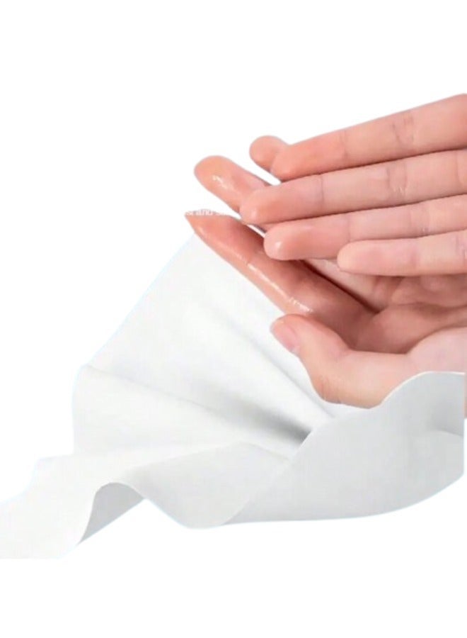 Halapack [200 قطعة] مناديل مبللة منعشة من هالاباك بيضاء اللون برائحة فلورية - مثالية لتنظيف اليدين بعد تناول الطعام - Image 4