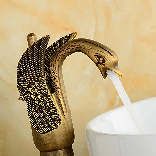 B Backline Brass Basin Mixer Tap Hot Cold | Wash Basin Mixer Faucet | Pillar tap for wash Basin | Tap for Bathroom Livingroom & Bathroom (Antique Tap Short) - Image 5