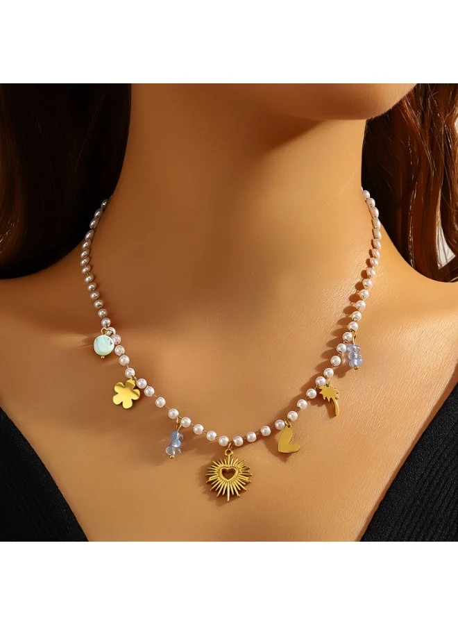 Sosha Elegance  Azure Shoreline Necklace  | Best Price UAE