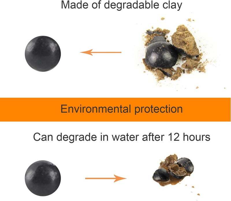 L Continue 1500 Pieces Diameter 3/8" Slingshot Ammo Biodegradable Hard Clay Ball. - Image 4
