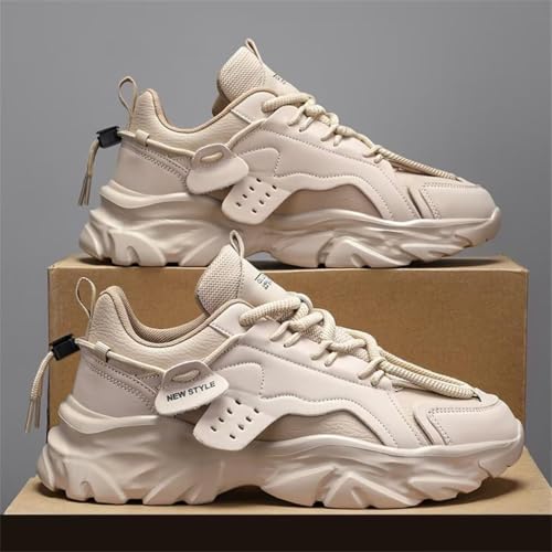 Cruiser Chunky Sneaker for Men | Bold & Stylish Design | Lightweight & Comfortable | Gymwear & Casual Outfits | Durable Footwear 2630-2 Beige - Image 4