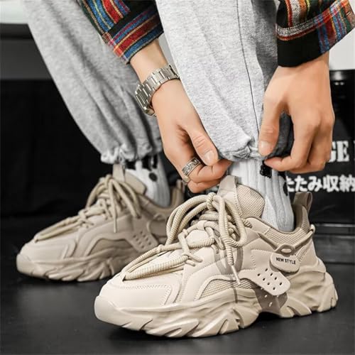 Cruiser Chunky Sneaker for Men | Bold & Stylish Design | Lightweight & Comfortable | Gymwear & Casual Outfits | Durable Footwear 2630-2 Beige - Image 3