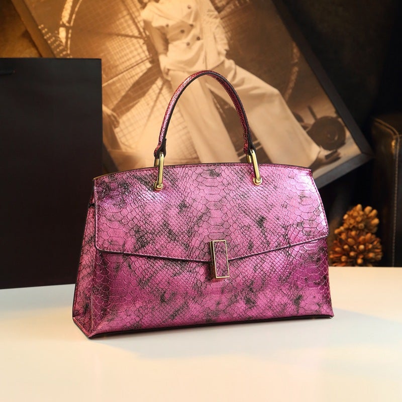 High-End Quality Genuine Leather Messenger Bag For Women 2023 New Fashion All-Match Elegant Handbag For Women Laser Shoulder Bag Fashion - Image 2