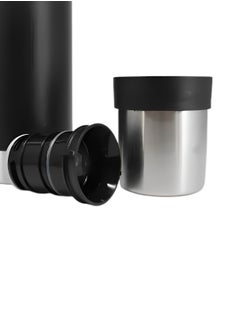 BLACKSTONE Classic Bottle Stainless Steel Flask Leakproof Lid as Cup with Handle 1000ML Black  - Image 3