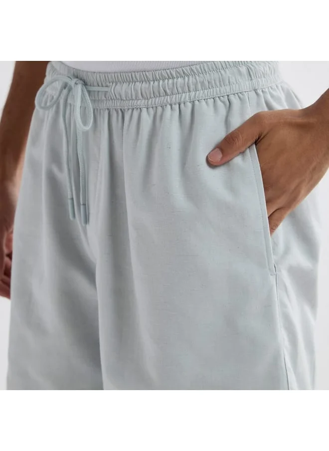 FAV Solid Flexi Waist Short with Drawstring and Pockets