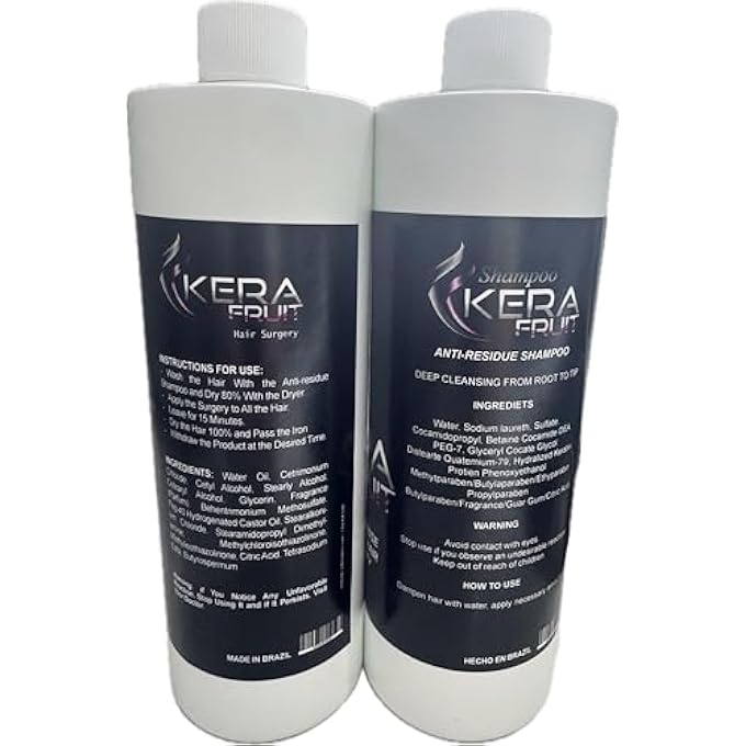 KERA FRUIT CIRUGIA CAPILAR PARA EL CABELLO LIBRE DE FORMOL - ANTIFRIZZ DEEP HYDRATATION - REPAIR HAIR TREATMENT - PROFESSIONAL RESULTS - FORMALDEHYDE FREE 16OZ WITH SHAMPOO - KERATIN TREATMENT. - Image 3