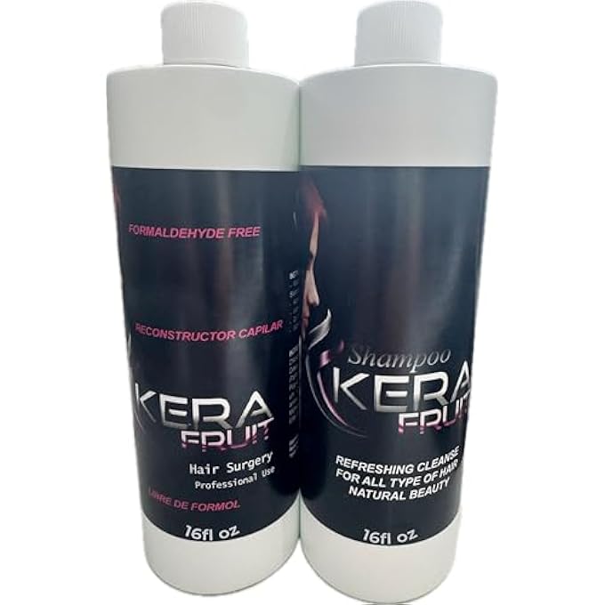 KERA FRUIT CIRUGIA CAPILAR PARA EL CABELLO LIBRE DE FORMOL - ANTIFRIZZ DEEP HYDRATATION - REPAIR HAIR TREATMENT - PROFESSIONAL RESULTS - FORMALDEHYDE FREE 16OZ WITH SHAMPOO - KERATIN TREATMENT. - Image 2