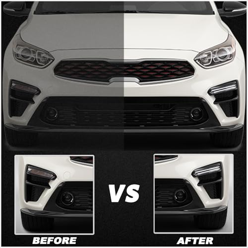 KEEGTBOX Switchback White/Amber LED DRL Front Fog Lamp Daytime Running Light Sequential Flash Turn Signal Feature Compatible with KIA Forte Sedan 2019 2020 2021 Accessories - Image 2