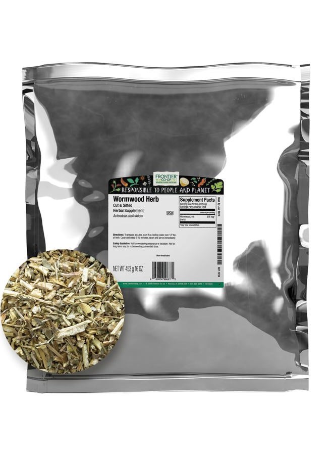 Revlon Wormwood Herb, 1lb Bulk Bag, Cut and Sifted - Artemisia Absinthium | Wormwood Tea and Herbal Uses, Kosher - Image 1