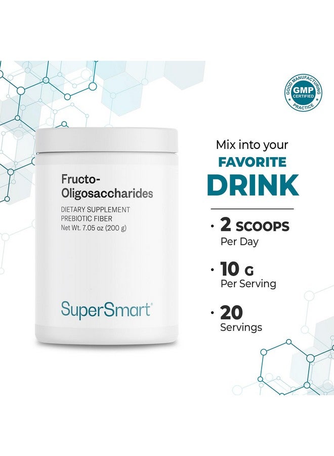 Supersmart - Fructo Oligosaccharides Powder (Prebiotics FOS) - Oligofructose Inulin - Fiber Supplement - Intestinal Flora & Gut Health - Digestive Support | Non-GMO & Gluten Free - 200 g - Image 5