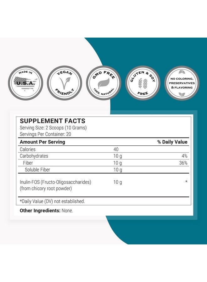 Supersmart - Fructo Oligosaccharides Powder (Prebiotics FOS) - Oligofructose Inulin - Fiber Supplement - Intestinal Flora & Gut Health - Digestive Support | Non-GMO & Gluten Free - 200 g - Image 3