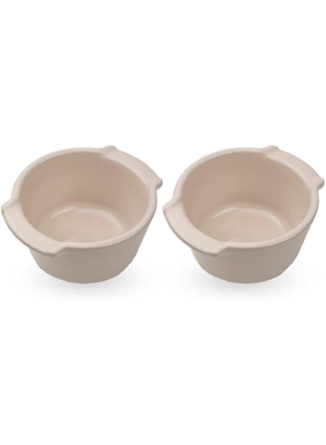 Peugeot Ramekin Appolia Duo Set of 2 Casserole Dishes Ceramic, Ecru, 11 cm - Image 1