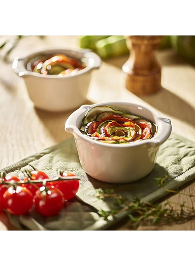 Peugeot Ramekin Appolia Duo Set of 2 Casserole Dishes Ceramic, Ecru, 11 cm - Image 2