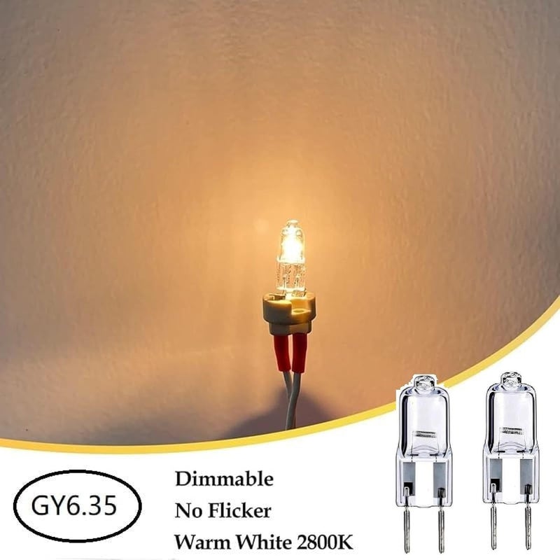 مصباح هالوجين قابل للتعتيم GY6.35 | لون أبيض دافئ 2800K | زاوية شعاع 360° | عمر طويل 2000 ساعة | 10 قطع | 24V-35W - Image 4