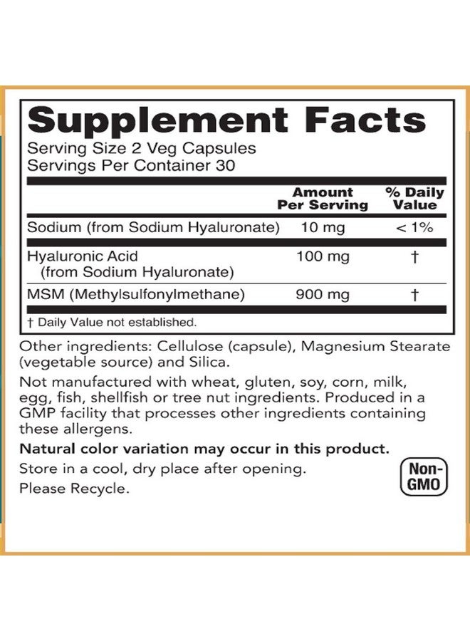 Baar Nature's Blessing Hyaluronic Acid with MSM VCaps - Image 4