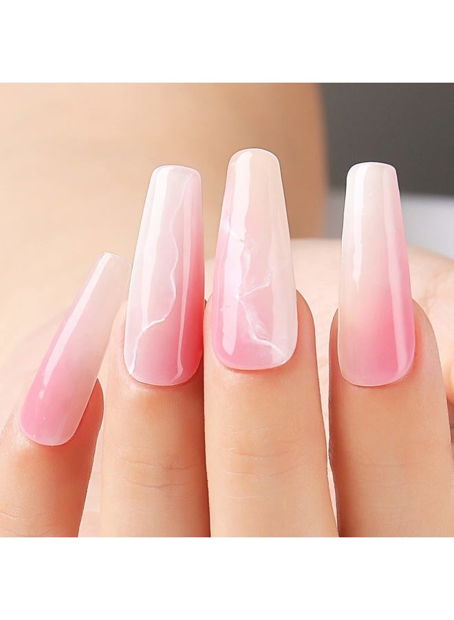 AIMEILI طقم طلاء أظافر جل شفاف باللون الأبيض الحليبي والوردي الشفاف، مجموعة طلاء أظافر جل قابلة للإزالة مكونة من 12 قطعة سعة 8 مل - مجموعة 3 - Image 5